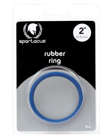 Spartacus 2&quot; Rubber Cock Ring - Blue