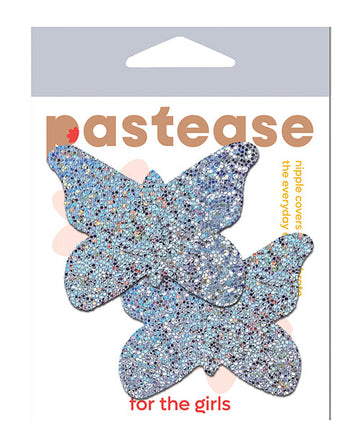 Pastease Premium  Glitter Butterfly - Silver O/S