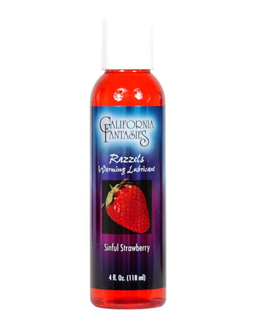 Razzels Warming Lubricant - 4 oz Sinful Strawberry