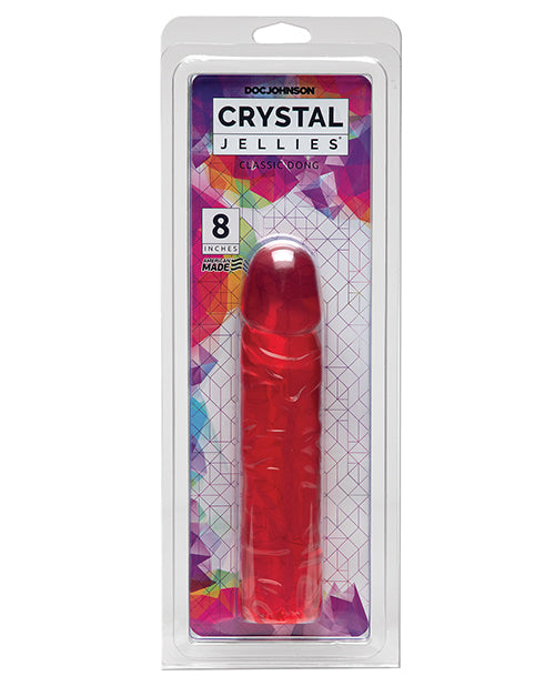 Crystal Jellies 8&quot; Classic Dildo - Pink