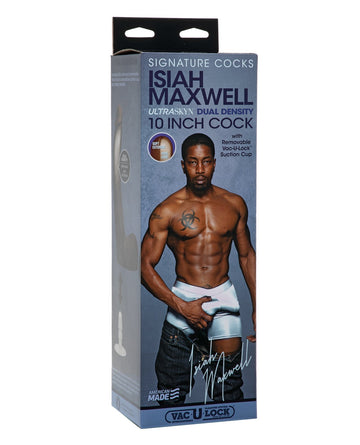 Signature Cocks ULTRASKYN 10&quot; Cock w/Removable Vac-U-Lock Suction Cup - Isiah Maxwell